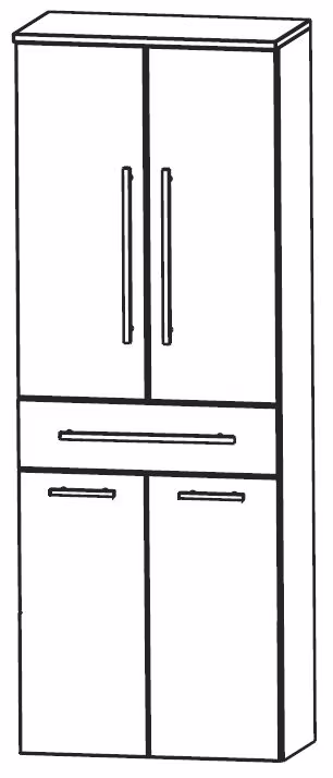 Puris Speed Hochschrank 60 cm mit Wäschekippe HNA056AW