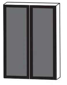 Puris Vialli Oberschrank 60 cm breit mit Rauchglas - OGA5162 - Ansicht 2