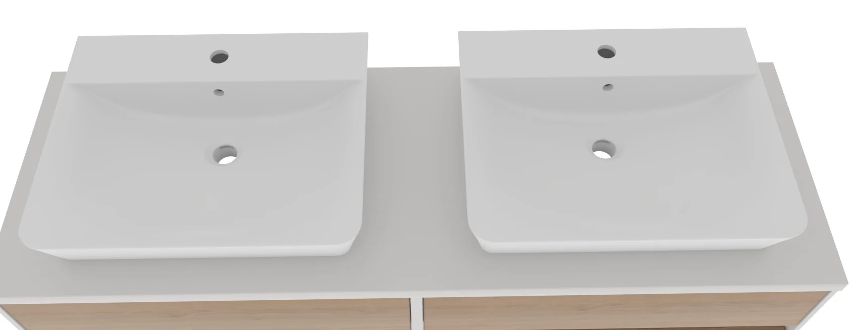 Puris Unique 2x Aufsatzwaschbecken Connect Air weiß IdealPlus - Sofort lieferbar - Ansicht 3