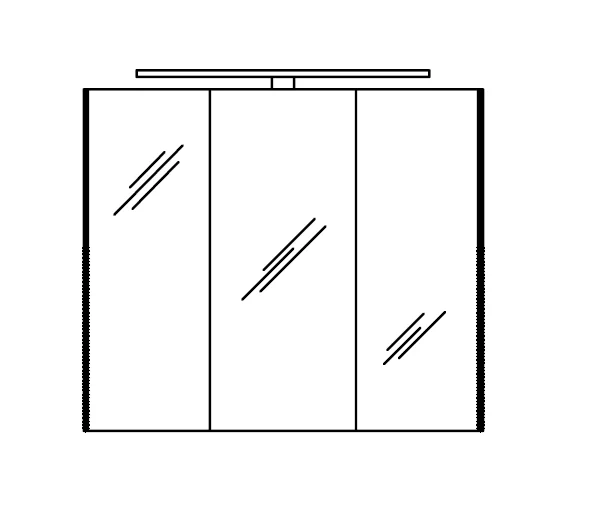 Pelipal Spiegelschrank 82 cm S10-SPS 11 - Neutraler Spiegelschrank - Ansicht 2