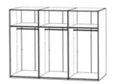 Korpus für Schiebetüren - Breite 300cm / Höhe 222cm