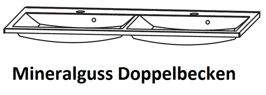 Puris Fresh Badmöbelset mit Doppelwaschtisch 120 cm - Serie B - Ansicht 5