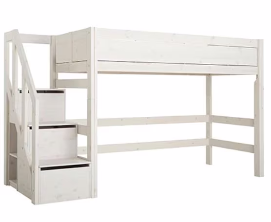 LIFETIME kidsrooms Mittel-Hochbett inkl. Treppe & Deluxe Lattenrost - Ansicht 2