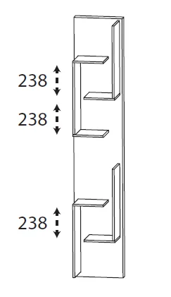 Puris Rounds Hochschrank-Regal 30 cm RG103001 - Ansicht 2