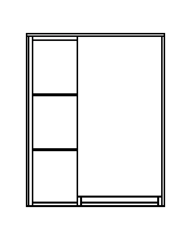 Pelipal 6010 Wandschrank mit Regal 57 cm 6010-WSR 01 - Ansicht 3
