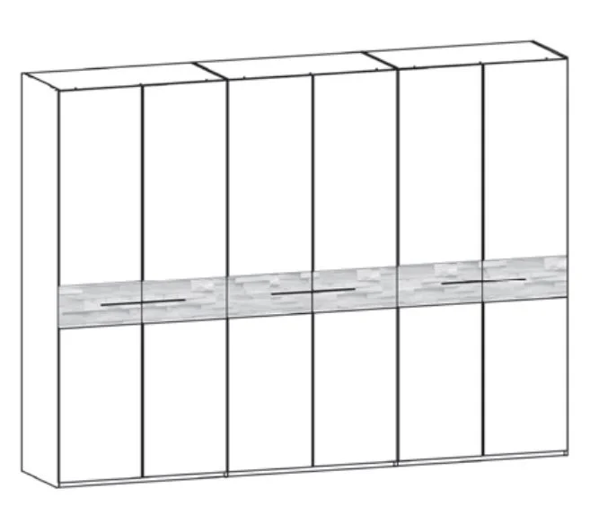 Thielemeyer Steel Drehtürenschrank / 6-türig Holz