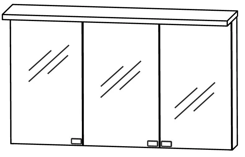 Puris Star Line Spiegelschrank 120 cm S2A431216 - für Einzelwaschtisch-Lösung - Ansicht 2