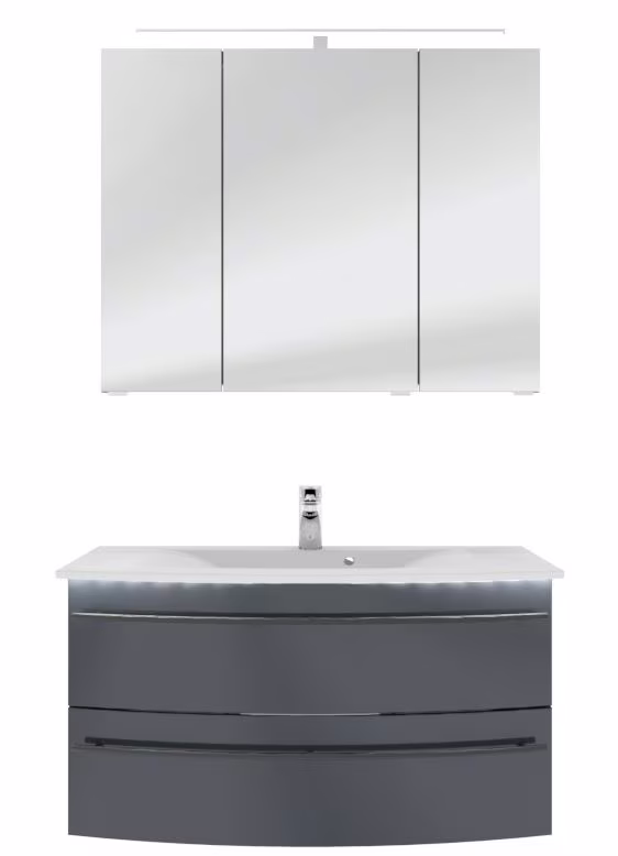 Marlin 3040city Badmöbel Set mit Keramikwaschtisch - 90 cm - Ansicht 4