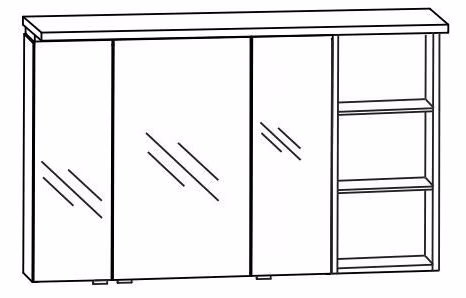 Puris Swing Spiegelschrank 120 cm SET41122R