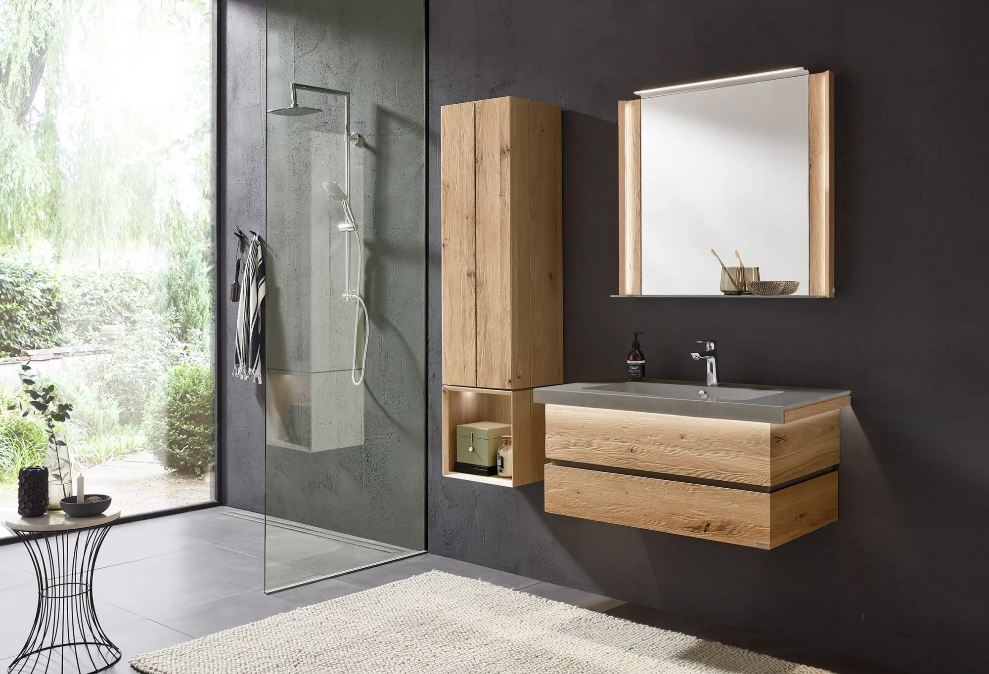 Thielemeyer Fresh Massivholz Badmöbelset 800293/801293 - Vorschlag 3 - 102 cm - Ansicht 2