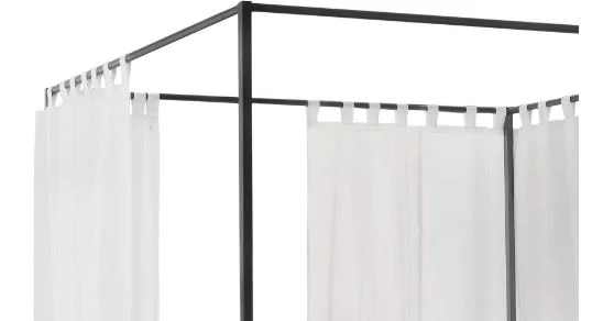 mit Curty Baldachin Vorhang - Baumwolle weiß / 3 Stück á 272x185 cm - inkl. Schlaufen