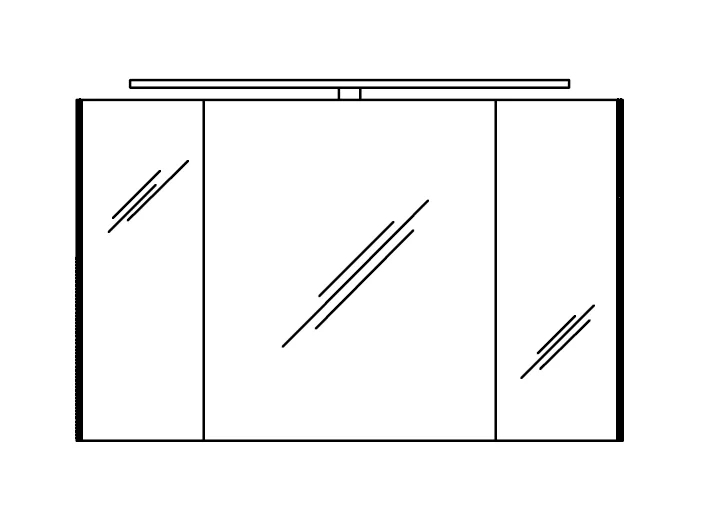 Pelipal Spiegelschrank 112 cm S10-SPS 18 - Neutraler Spiegelschrank - Ansicht 2