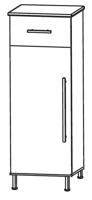 Puris Quada Highboard 30 cm HBA553A1S L/R - Ansicht 3