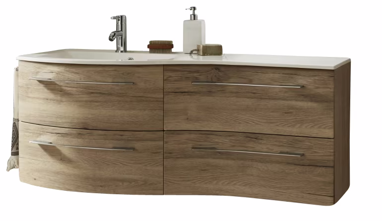 MARLIN 3280cara Waschplatz 120 cm / Waschtisch links - Variante 2