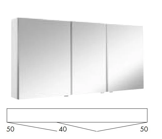 MARLIN 3980spiegel - Spiegelschrank 140 cm breit - SOX14D