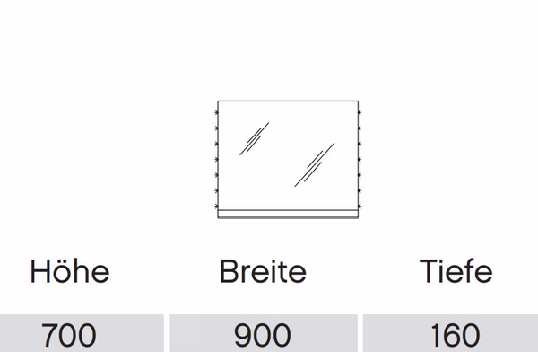 FEEA00590 - Flächenspiegel 90 cm breit