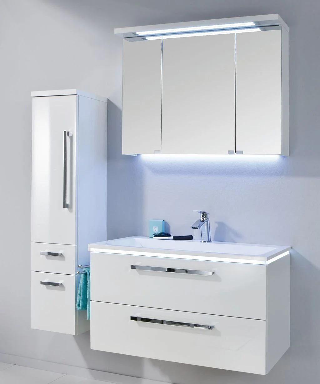 Puris Star Line Badmöbel Set 90 cm - Mineralgusswaschtisch - Ansicht 2