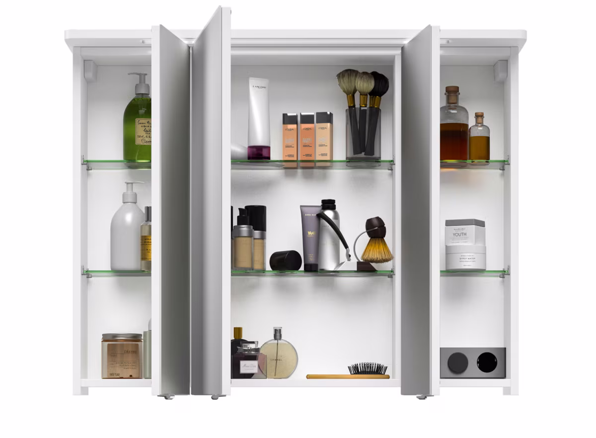 Pelipal 4005 Kombination  90 cm mit Spiegelschrank mit LED-Kranzbodenbeleuchtung - Ansicht 6