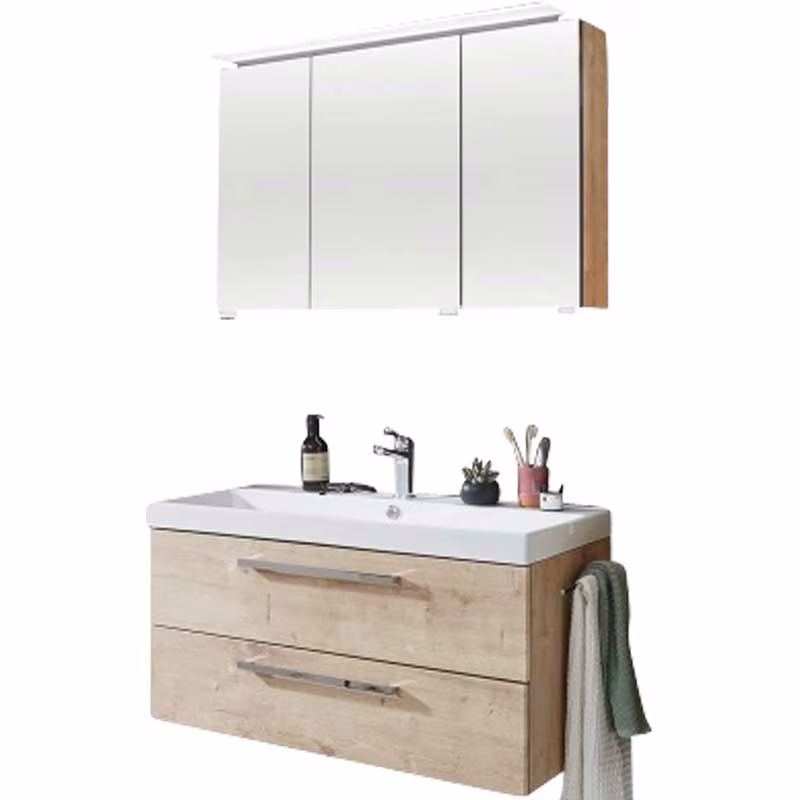 Puris Protection1 - Kombination 2 - 100 cm / mit Spiegelschrank - Serie A