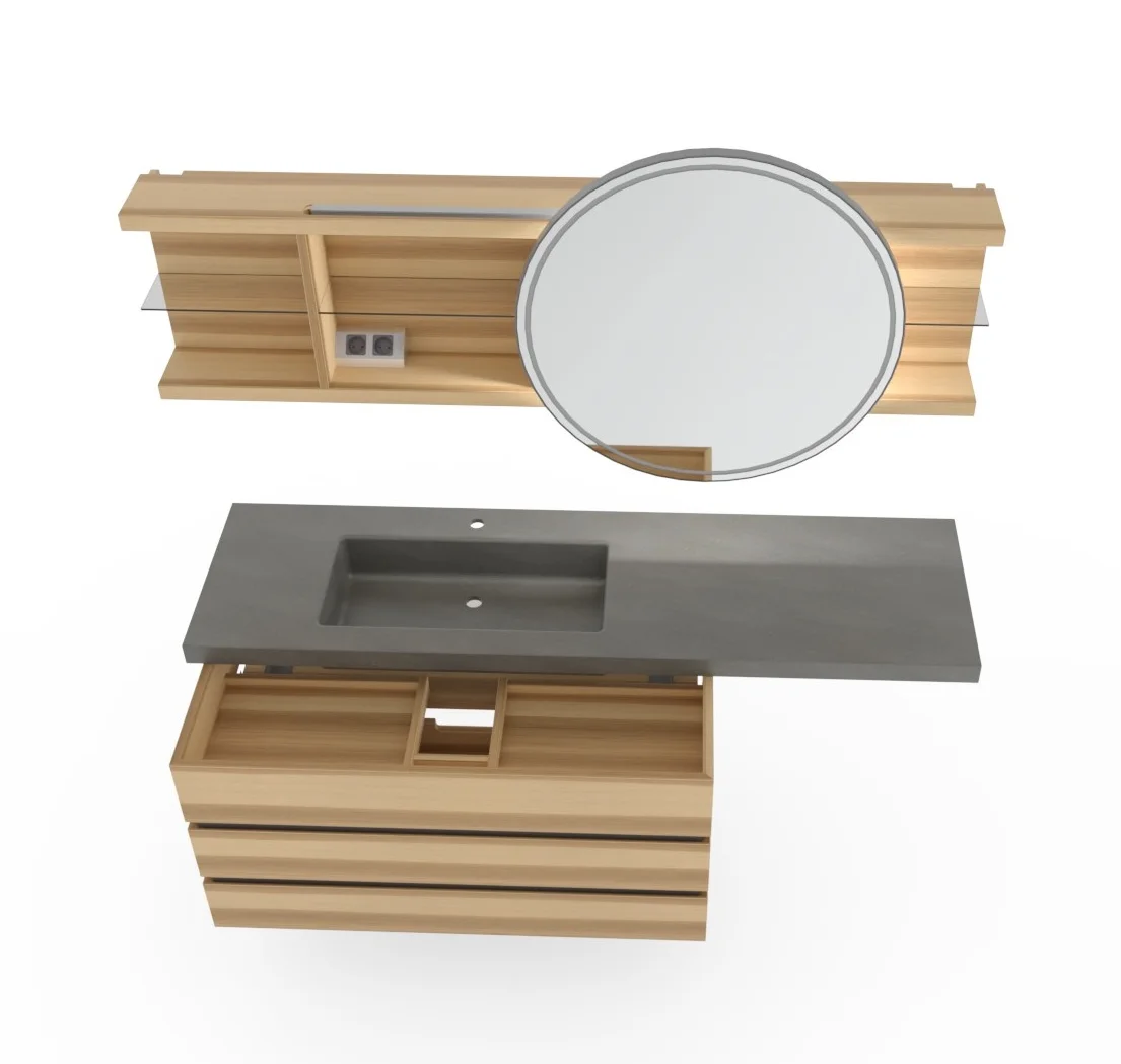 Thielemeyer Fresh Massivholz Badmöbelset 800001/801001 - 177 cm - Ansicht 5