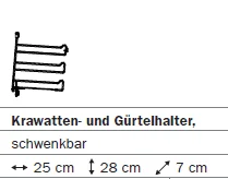 Rauch Select Zubehör 9C48 Krawatten- und Gürtelhalter schwenkbar
