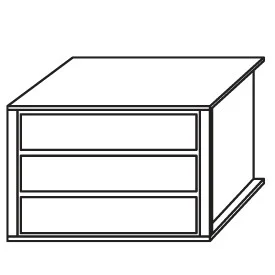 9S2J - Schubkasteneinsatz / 3 Schubkästen / Holzfront