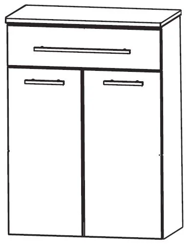 Puris Speed Highboard mit Wäschekippe 60 cm HBA556AW