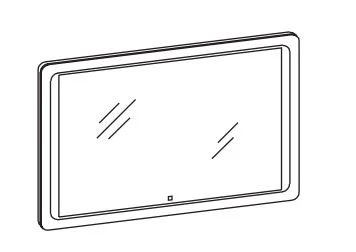 980.831121 Flächenspiegel mit LED Beleuchtung / inklusive Touchsensor / Energieklasse A++ -A - Breite 110 cm / Höhe 70 cm / Tiefe 3 cm