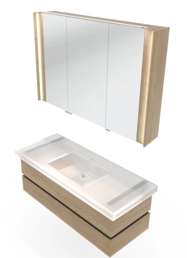 Thielemeyer Fresh Massivholz Badmöbelset Vorschlag 800080 - 122 cm - Ansicht 7