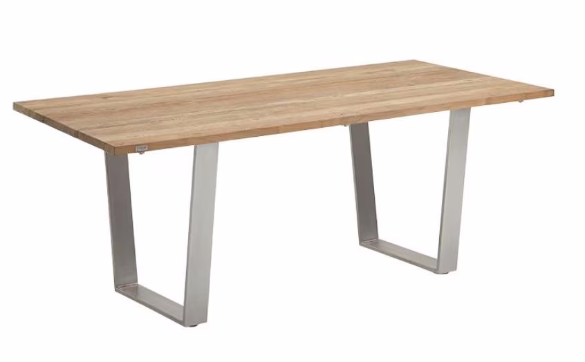 Niehoff Garden Esstisch Noah mit Trapezkufe Edelstahl - Teak Platte / T3G2-