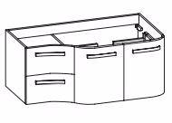 CT-WU10 1148-R-50, 2 Drehtüren rechts, 2 Auszüge links