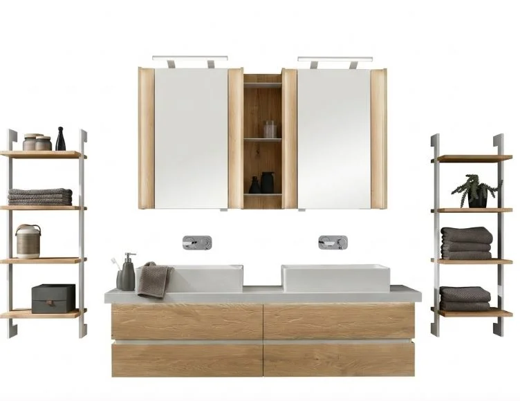 Thielemeyer Fresh Massivholz Badmöbelset 800359/801359 - Vorschlag 20 - 177 cm