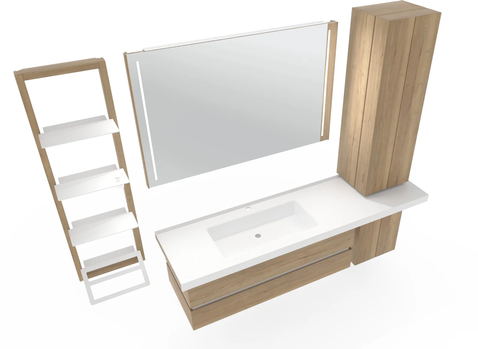 Thielemeyer Fresh Massivholz Badmöbelset 800471/ 801471 - 177 cm - Ansicht 4