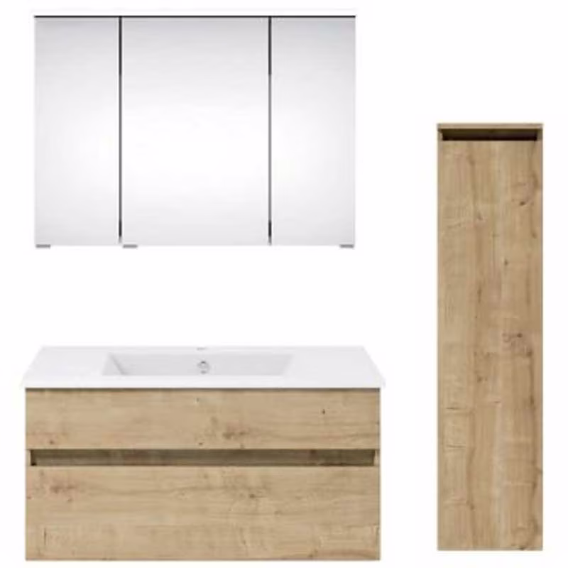 Puris Next 4 You - Badmöbelkombination 4-teilig 90 cm breit