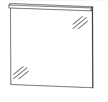 Puris Protection1 - Flächenspiegel 70 cm / seitlich oder waagerecht beleuchtet - Ansicht 2