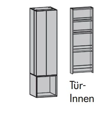 800764/800765 Hängeschrank (1 Koffertür, 1 offenes Fach) 153,6 cm hoch