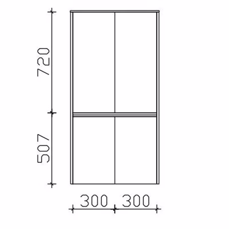 Pelipal 6040 Midischrank 63 cm / 4 Drehtüren MLT516017