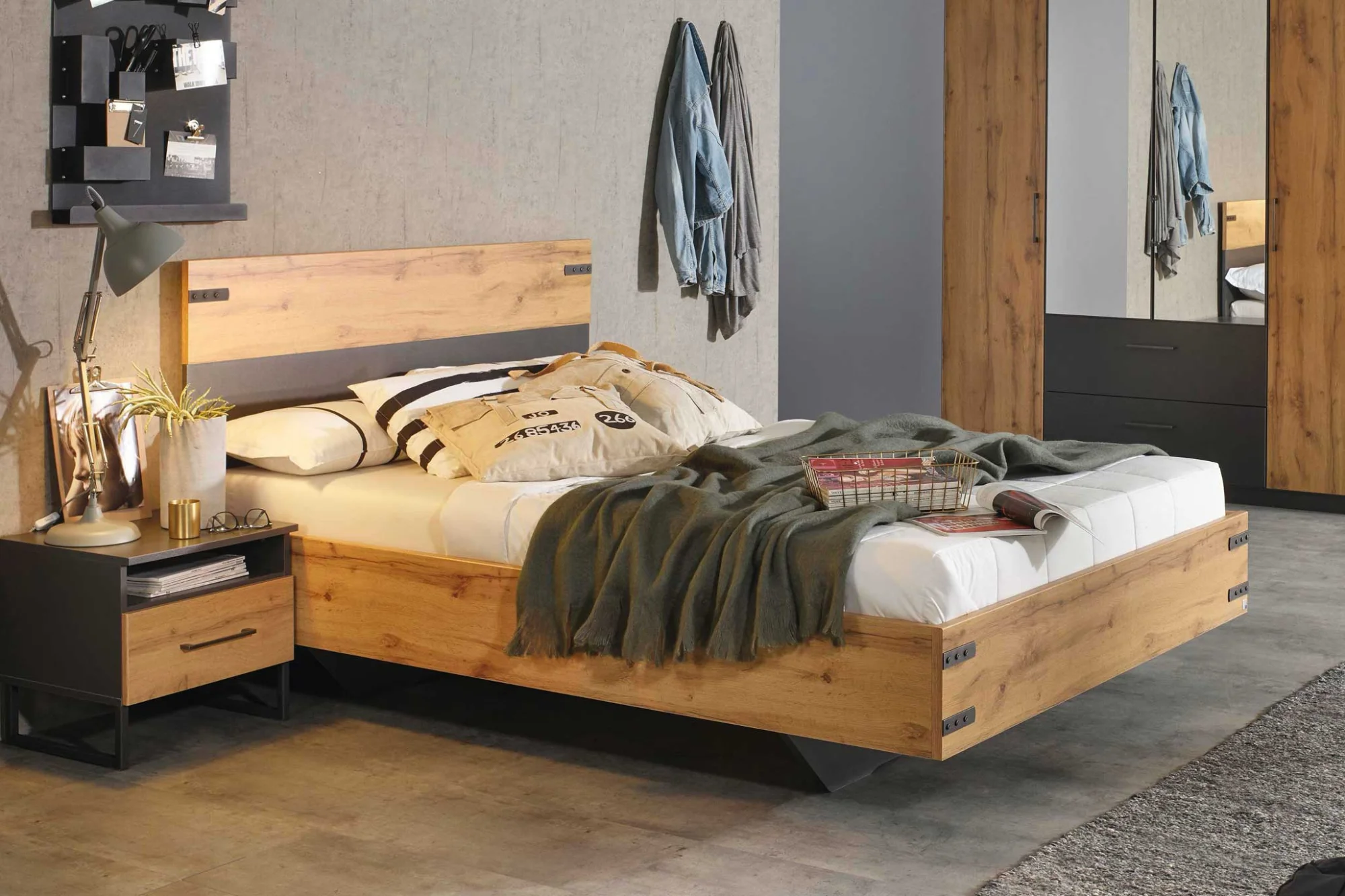 Jugendbett Rauch Industrie-Look