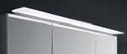 mit Aufsatzleuchte chrom matt 63,4 cm breit