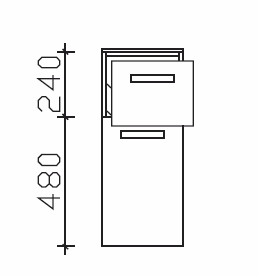 Highboard 30 cm breit 992.113040 / 992.123040