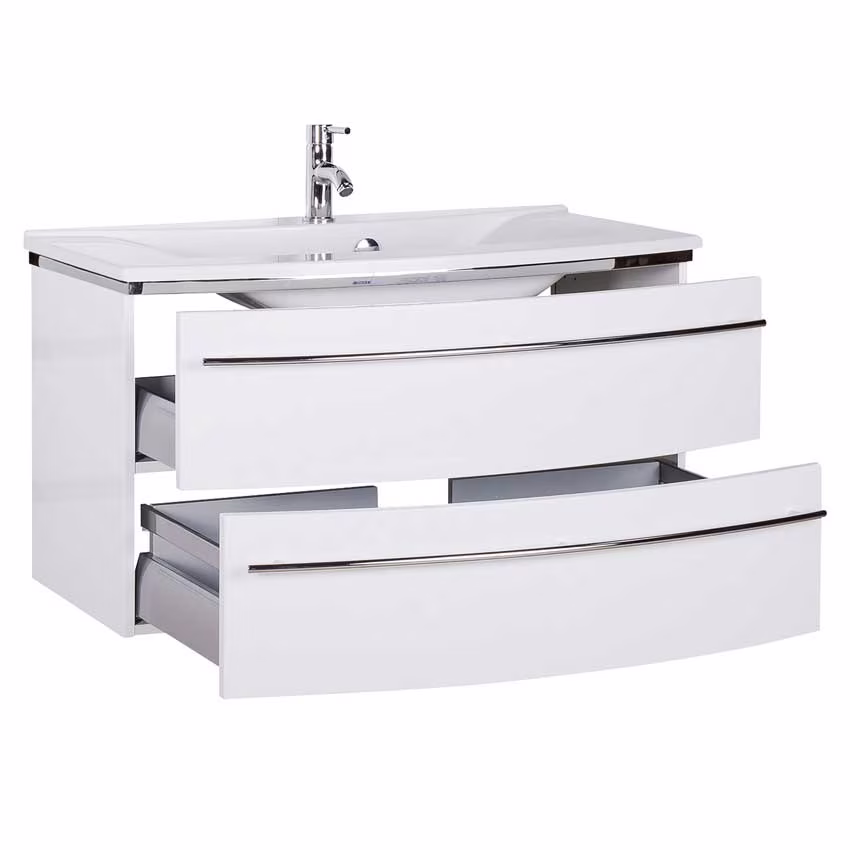 MARLIN 3040city Waschtisch-Set 90 cm - Mineralmarmor - Ansicht 2