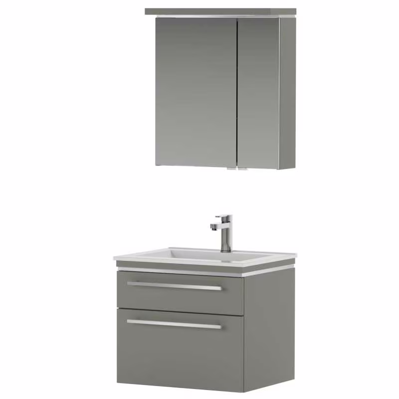 Puris Cool Line Badmöbelset 60 cm - mit Spiegelschrank Serie B