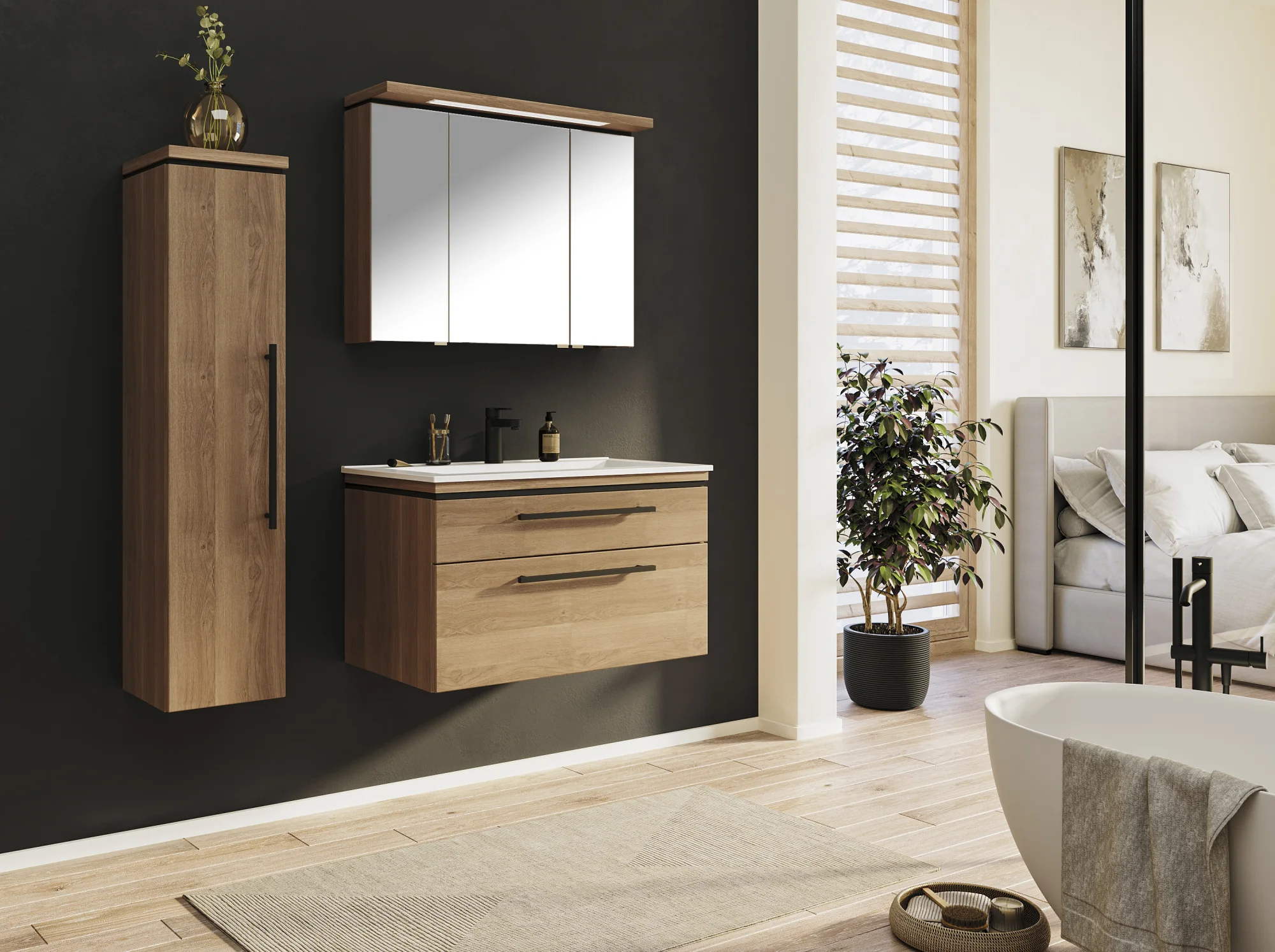 Puris Cool Line Badmöbel Set 92 cm breit kombinierbar - Ansicht 2
