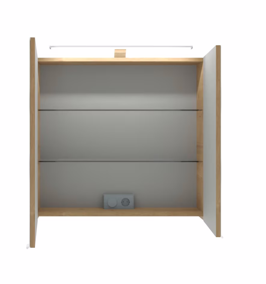 Pelipal 6005 Badmöbel Set inkl. Spiegelschrank mit Aufsatzleuchte - 80 cm - Ansicht 10