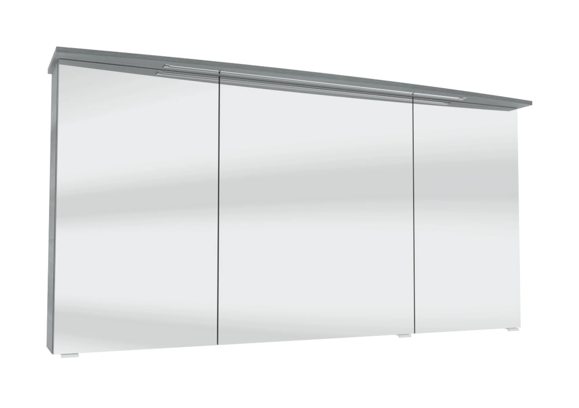 mit Spiegelschrank mit Kranzbeleuchtung 142 cm