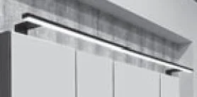LED Aufbauleuchte Hanna in Schwarz matt - 120 cm breit