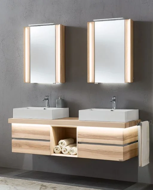 Thielemeyer Fresh Massivholz Badmöbelset 801394 - Komplettset 4-teilig / 177 cm - Ansicht 2