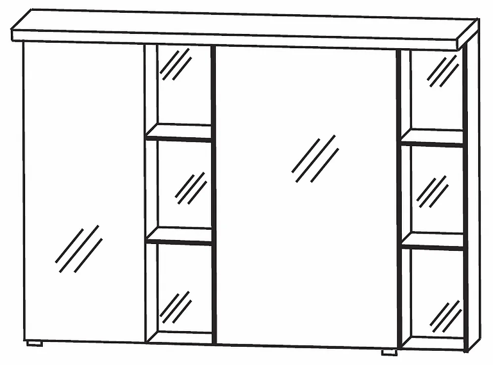 Spiegelschrank 100 cm S2A42L1S1