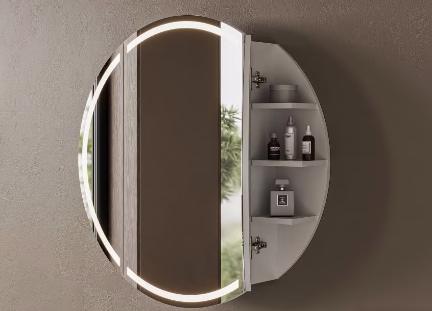 Puris Vora Spiegelschrank rund - S2A5190R1 90 cm - Ansicht 3