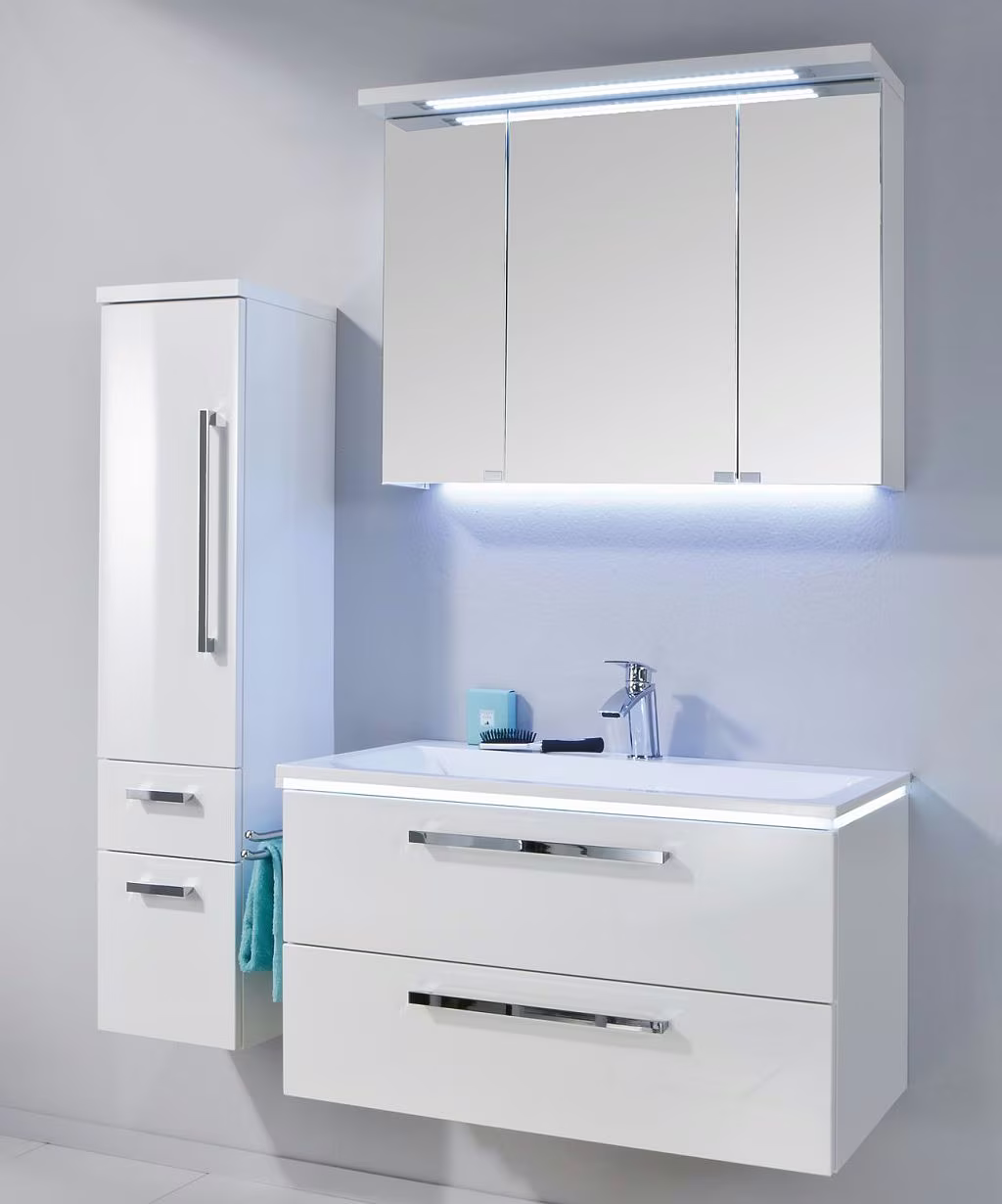 Puris Star Line Badmöbel Set 90 cm - Mineralgusswaschtisch - Ansicht 2